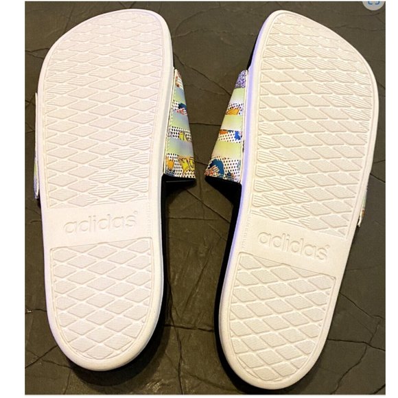 Adidas Adilette Comfort Slides Comics GW5039 Men's Size 12 Blue Pink - Picture 4 of 4